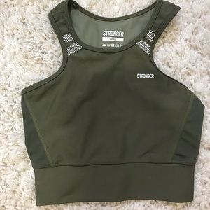 Olive green exercise top New S
